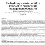 Read more about the article Cripps & Smith (2023): Publication on sustainability mindset in responsible management education